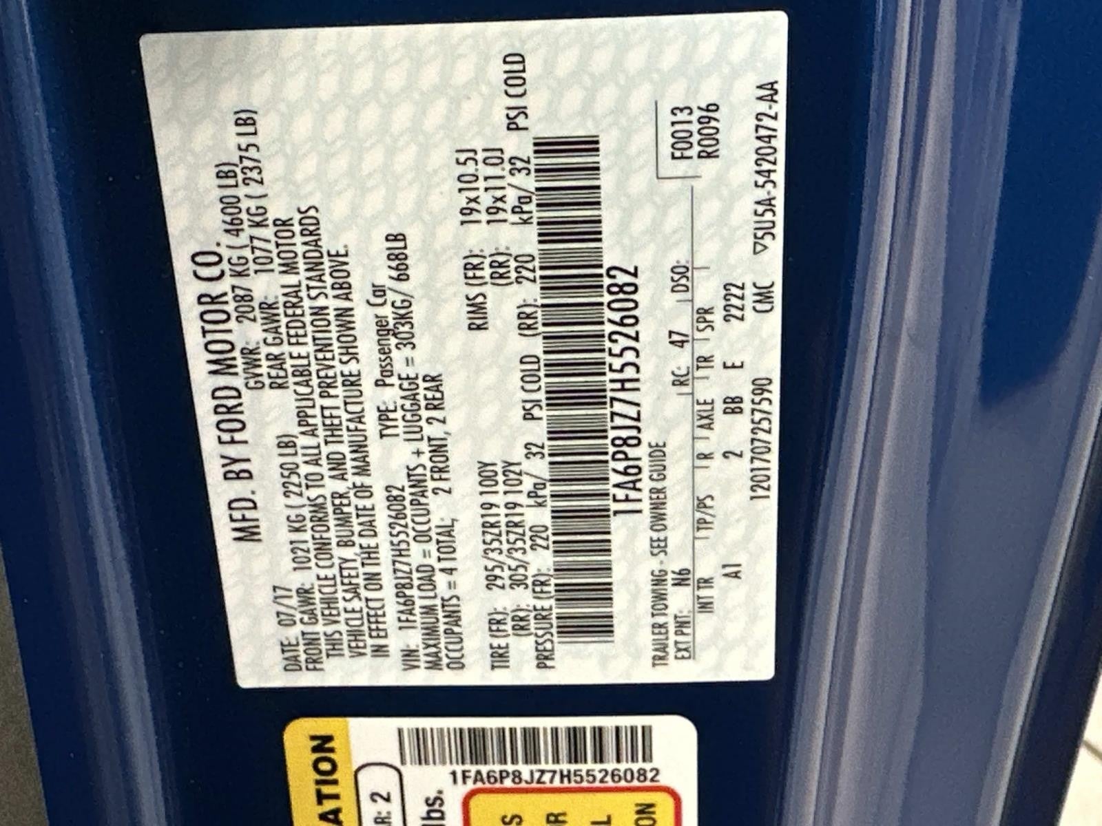 2017 Ford Mustang Shelby GT350