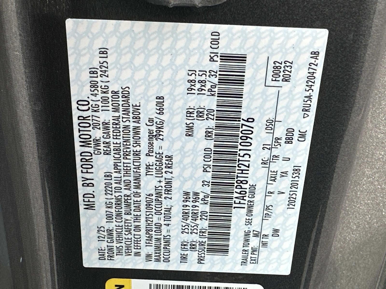 2026 Ford Mustang ECOBOOST FASTBACK