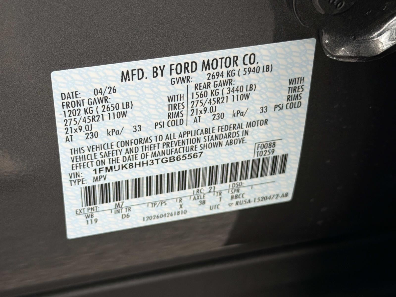 2026 Ford Explorer PLATINUM 4WD