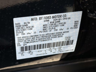 2026 Ford Explorer ST-LINE 4WD