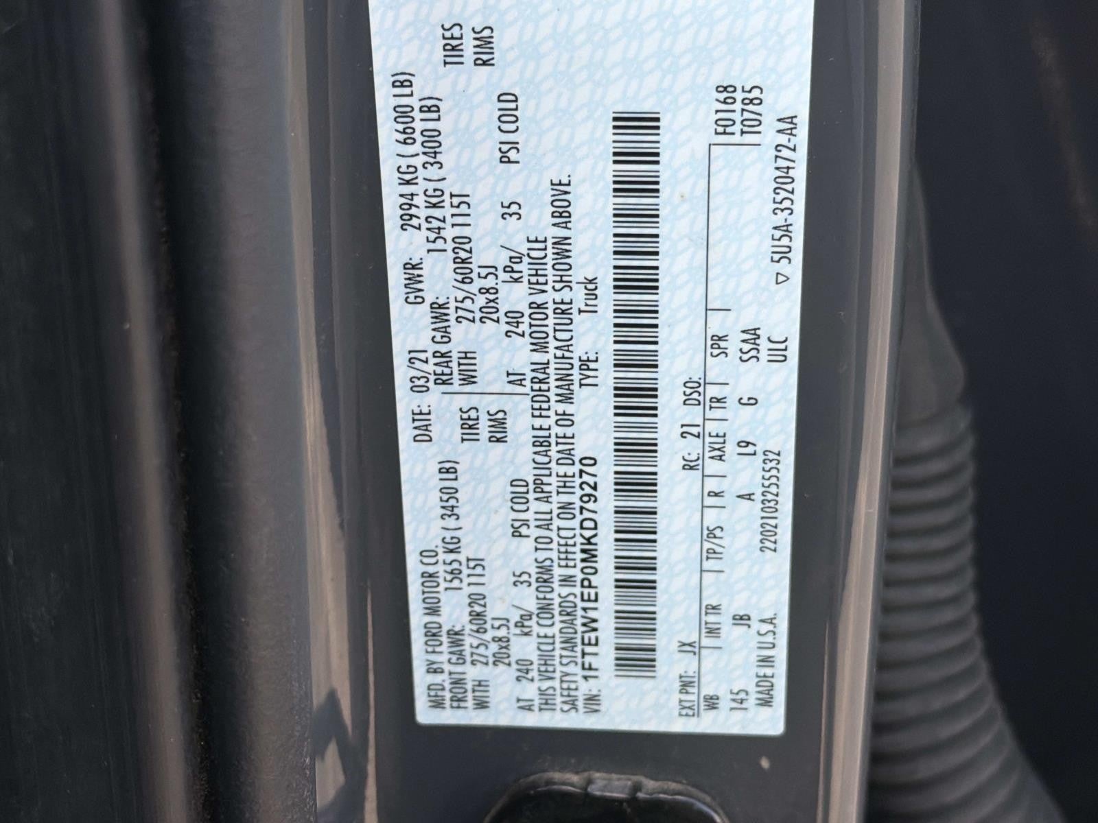 2021 Ford F-150 XL
