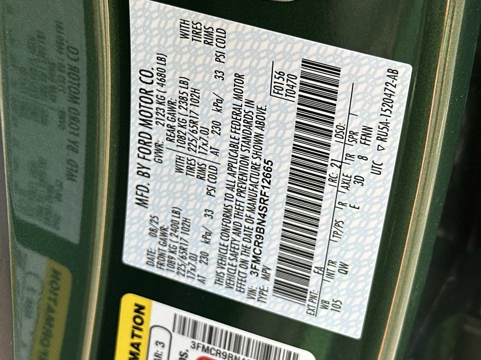 2025 Ford Bronco Sport BIG BEND 4X4