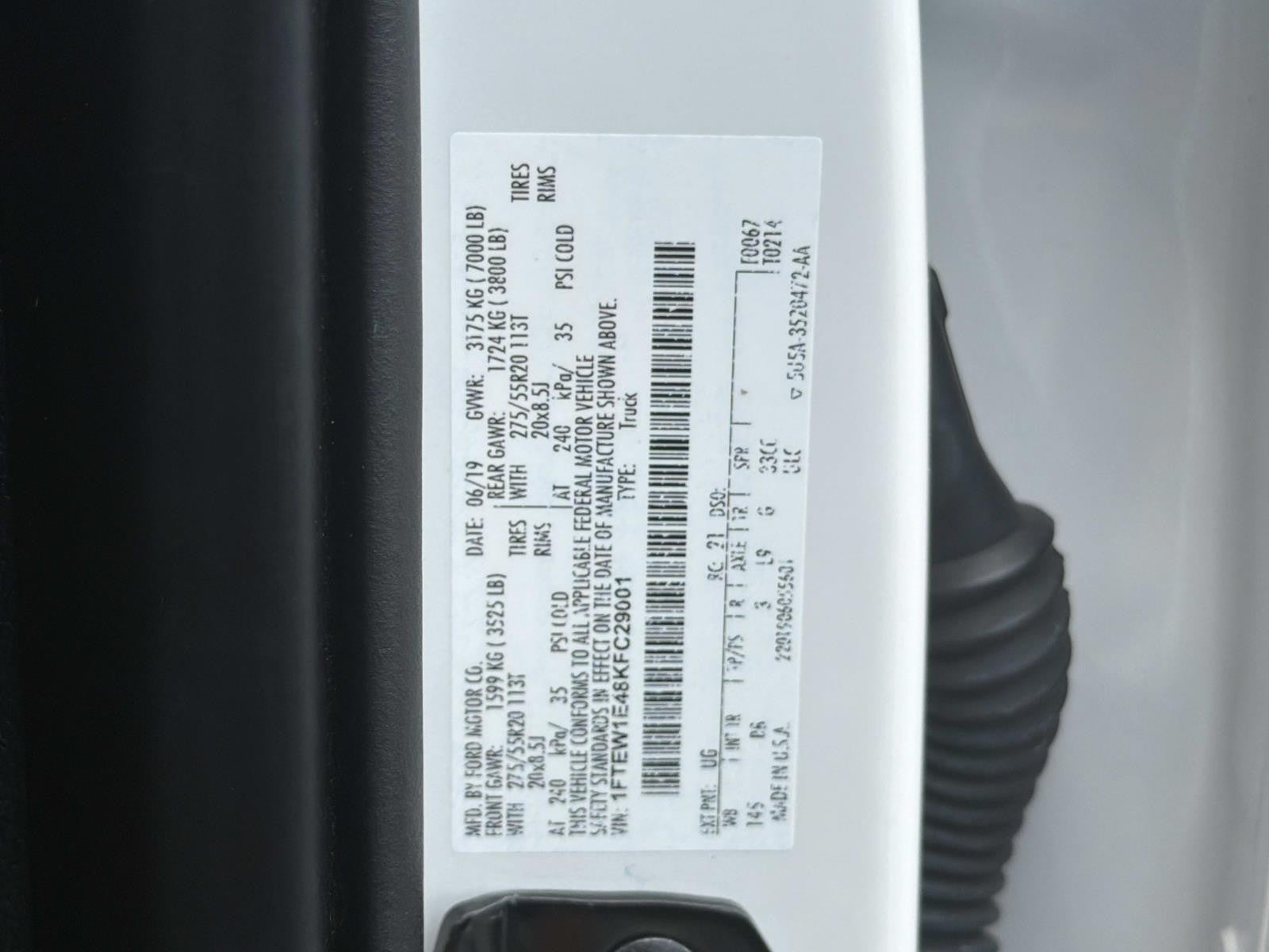 2019 Ford F-150 PLATINUM 4WD SUPERCREW 5.