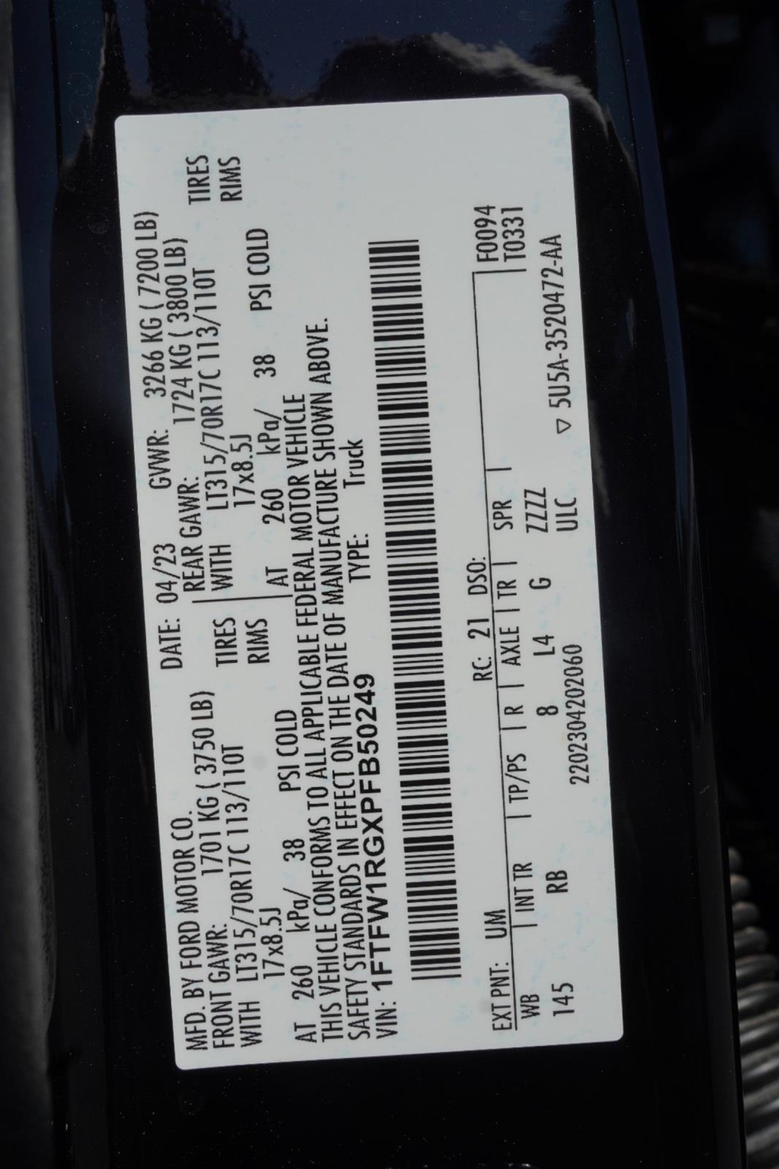 2023 Ford F-150 RAPTOR 4X4