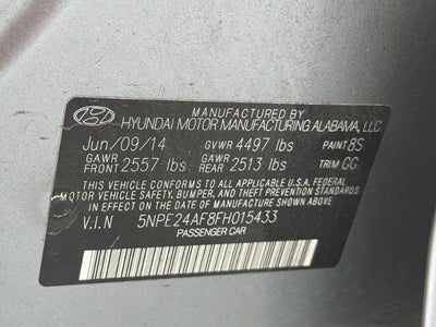 2015 Hyundai Sonata 2.4L SE