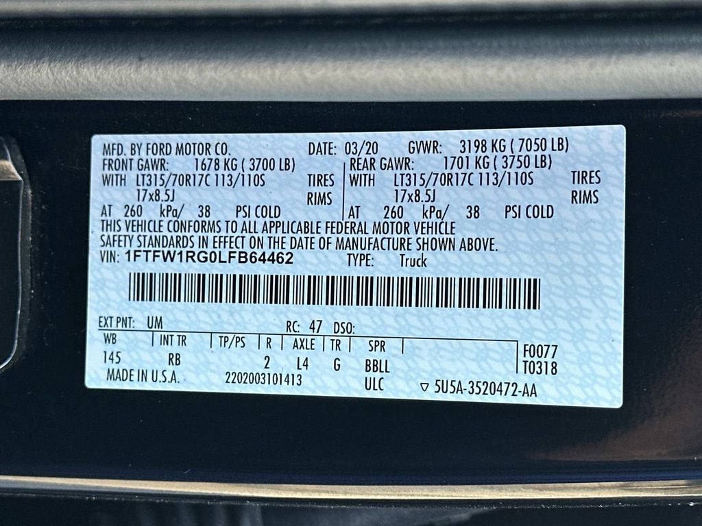 2020 Ford F-150 Raptor