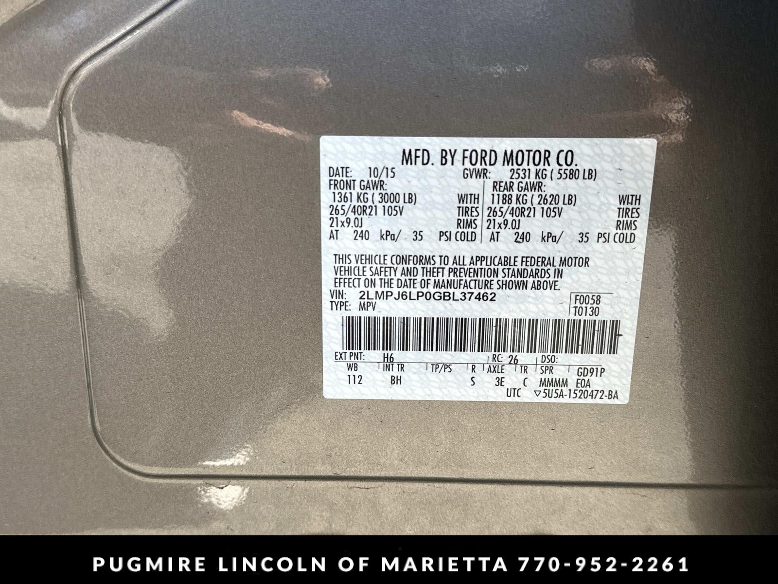 2016 Lincoln MKX Reserve