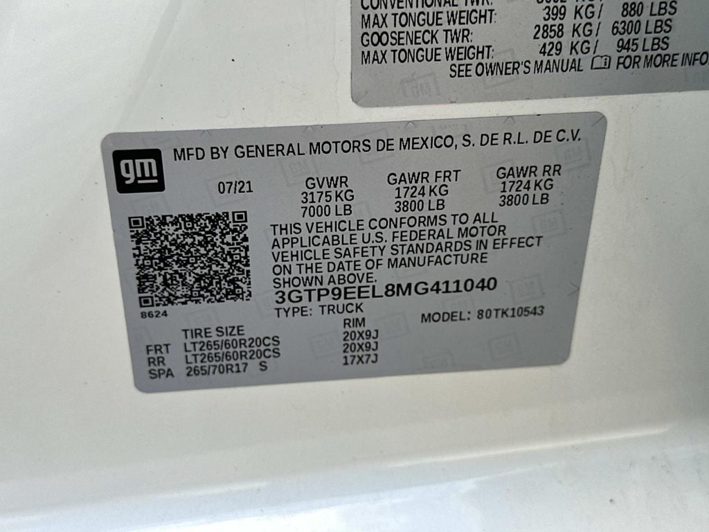 2021 GMC Sierra 1500 AT4