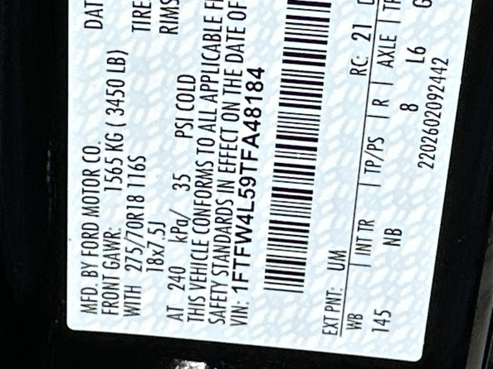 2026 Ford F-150 TREMOR 4WD SUPERCREW 5.5'