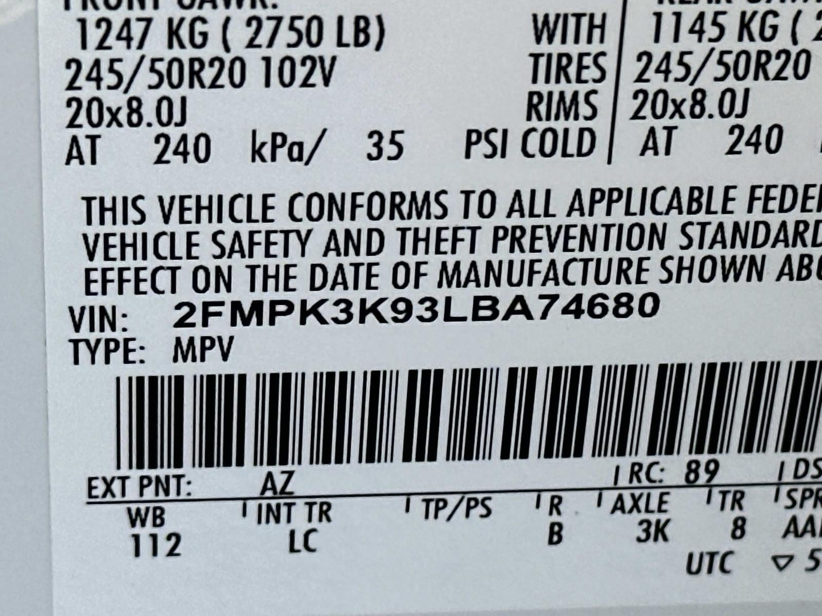 2020 Ford Edge TITANIUM FWD